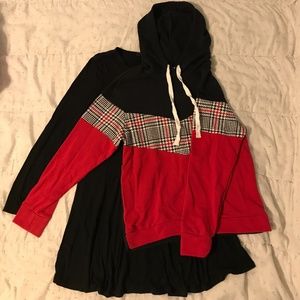 OOD!! Long Sleeve Fit n Flared Dress and Hoodie